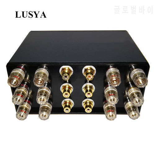 Lusya 2 + 2 four-channel 2 in 1out (1in 2 out) audio amplifier speaker Lossless Signal Switcher T0870
