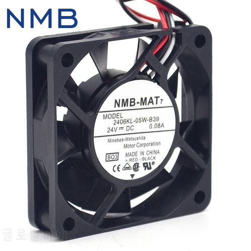 2406KL-05W-B39 24V 0.08A 60mm 6015 Fan 3-wire for NMB