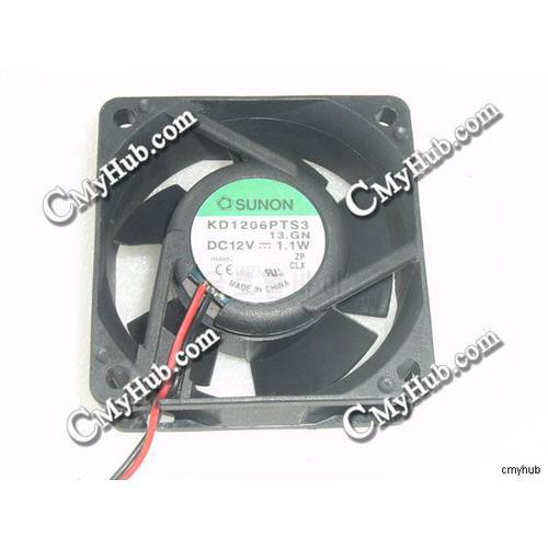 For SUNON KD1206PTS3 13.GN DC12V 1.1W 6025 6CM 60mm 60x60x25mm 2pin Cooling Fan