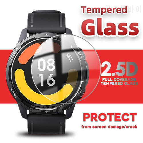 9H Premium Tempered Glass for Xiaomi Mi Watch S1 Clear HD Screen Protector for Xiaomi Color & Color 2 Smartwatch Protective Film