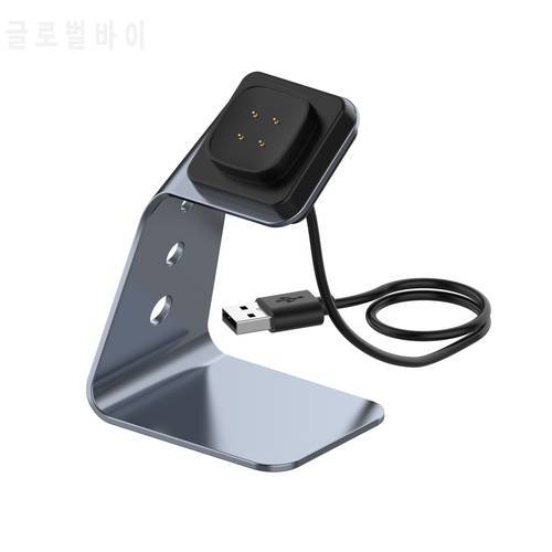 Aluminum Alloy USB Charging Dock Cradle Dock Holder for Fitbit Versa 3 Sense Magnetic Charger Stand For Fitbit Sense Smart Watch