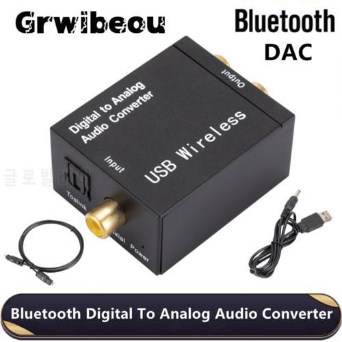 USB DAC Amplifier Digital To Analog Audio Converter With Bluetooth Optical Fiber Toslink Coaxial Signal To RCA R/L Audio Decoder