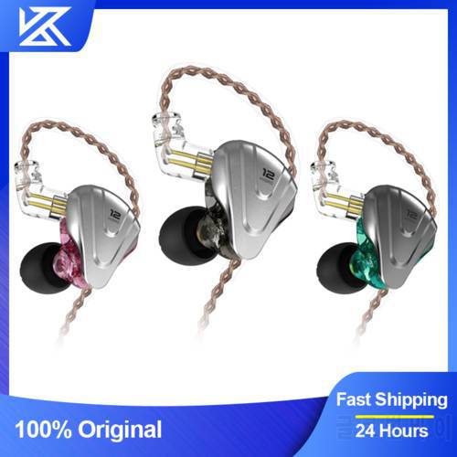 KZ ZSX Earphones In Ear Metal Wired Headset Hybrid Technology 5BA+1DD Noice Cancelling HiFi Music Sport Game Earbuds Headphones