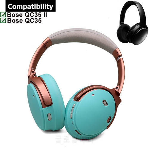 Protective Silicone Case Sweatproof Reusable Washable Cover Skin for Bose QuietComfort Quiet Comfort QC 35 QC35 I II Headphones