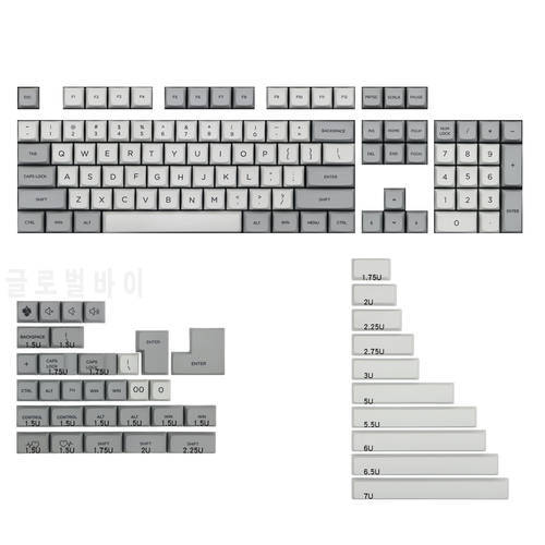 Light White Grey PBT Dye Sublimation XDA Keycaps ANSI ISO Cherry Mx For Mechanical Keyboard Xd64 Xd60 Xd68 Xd84 Xd96 87 104 Tkl