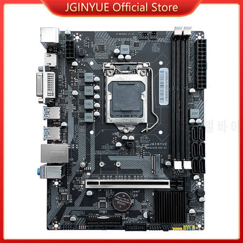 JGINYUE B365 motherboard LGA 1151 support Intel Core/Pentium i3/i5/i7 6th/7th/8th/9th CPU DDR3 1333/1600 MHZ memory B365M-VDH D3