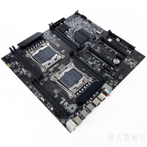 X99 Dual-Socket Motherboard Mining Motherboard LGA 2011-3 Dual CPU DDR4 Memory Slot PCI-E 16X SATA2.0 NVME M.2 Interface