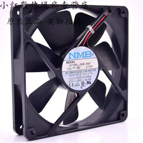 FOR NMB 1225 4710NL-04W-B59 12V 0.74A 12CM 12025 max airflow rate silent cooling fan server inverter