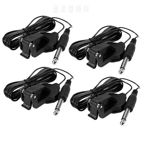 4X Clip-On Pickup For Acoustic Guitar Mandolin Bouzouki Violin Banjo Ukulele Lute