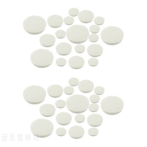 New 34Pcs Clarinet Leather Pads Replacement For Exquisite Wind Instrument