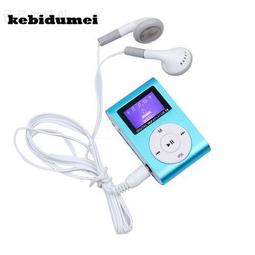 kebidumei Portable Mini Clip MP3 Player LCD Screen with Micro TF/SD Slot with Earphone and USB Cable Portable MP3 Music Players