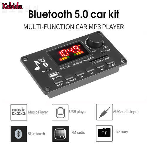 5V-26V Bluetooth MP3 Decoder Board 2X40W Amplifier Car Wireless Audio Player Support MP3/WMA/WAV/FLAC/APE Call Recording Module