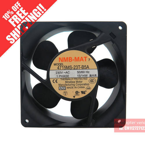 Minebea 12cm 230V NMB-MAT 12038 15/14W 4715MS-23T-B5A Metal Cooling fan