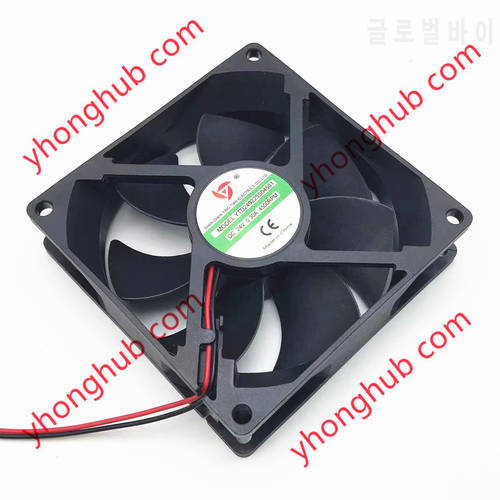 YTD249225S04501 4500RPM DC 24V 0.30A 92x92x25mm 2-Wire Server Cooling Fan