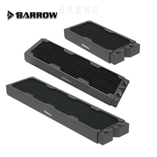 BARROW 120 240 360 480MM Radiator, 40mm Thickness Copper Heatsink G1/4 Thread For 120mm FAN