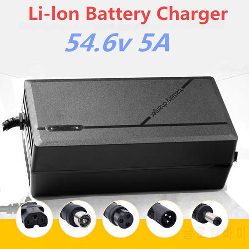 54.6V 5A Smart Lithium Battery Charger For 48V 13S Electric Scooter Bicycle ebike Wheelchair Li-ion Battery
