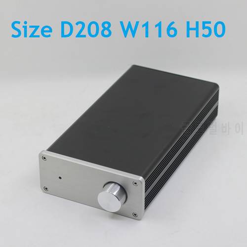 D208 W116 H50 Anodized Aluminum Mini Preamplifier Case Power Amplifier Preamp Chassis Knob DIY Rear Shell Enclosure DAC Amp PSU