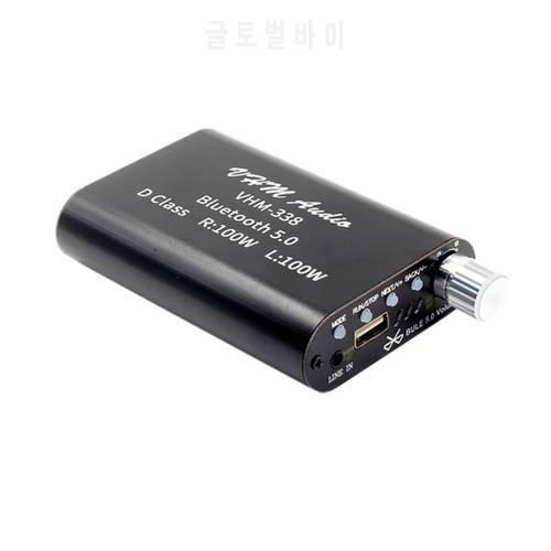 VHM338 Power Amplifier TPA3116 100Wx2 Bluetooth 5.0 HIFI Class 2.0 Stereo Digital Power Amplifier