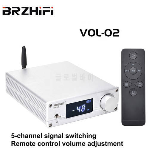 BRZHIFI VOL02 Preamplifier Bluetooth 5.0 QCC3008 HiFi Digital Audio Amp For Power Amplifier Active Speakers Support SBC AAC APTX