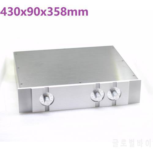 W430 H90 D358 DAC Decoder Box Aluminum Power Amplifier Chassis Pass Labs 2 Luxury Case Headphone Amp Housing Preamp Hi End Shell