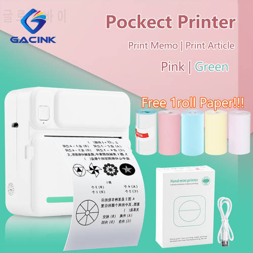 Pocket Mini Printer Student Study Printer Labels Convenient Thermal Printer Search Question Mini Portable Thermal Printer C19
