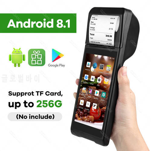 Android PDA Handheld POS Mini Thermal Receipt Printer Bluetooth Wifi 3G For Retail Store All in one Device Portable PDA Mobile