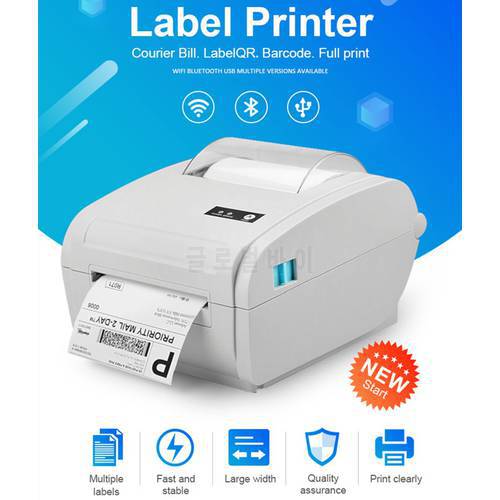 110mm Thermal Label Printer usb bluetooth 4X6 barcode sticker printer Shipping Express Label Printer for logistics