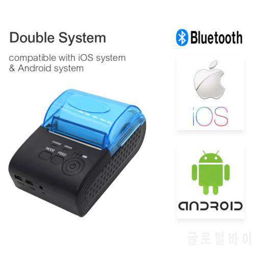 ZJ-5805DD Portable 58mm Bluetooth Thermal Printer Android POS-5805DD Receipt Thermal Printer Bill Machine For Comercial Mercado
