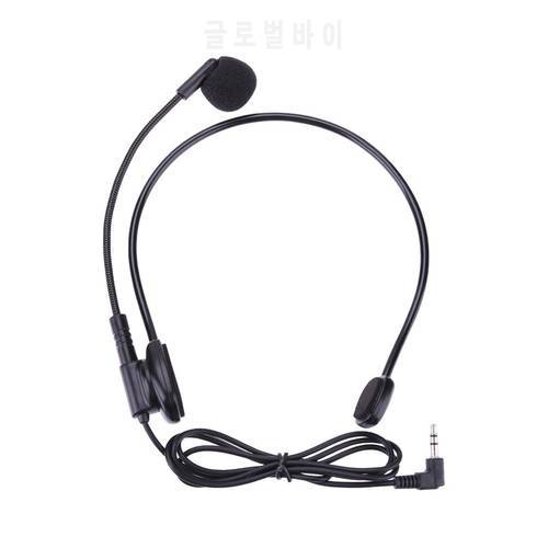 Portable Head-mounted Headset Microphone Flexible Boom Amplifie 3.5mm Lound Speaker for Loudspeaker/ teaching/sales promotion