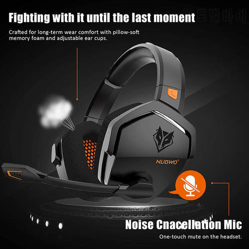 RU Stock NUBWO G06 Wireless 3.5mm Game Headphone Wired Bass Gaming Headset Noise Reduction with Mic Earphone For PS5 PS4 PC
