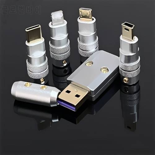 Metal USB C Type-C Shell Case Android Micro Gold-Plated Plug Lighting Shell Plug Customized Keyboard Cable DIY