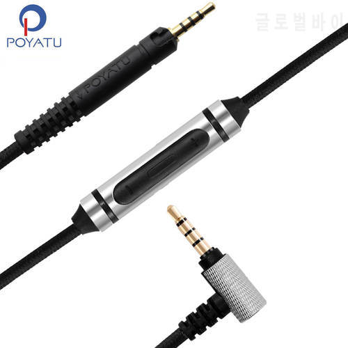POYATU Wire Line 3.5mm To 2.5m Audio Cable For AKG K361 Headphone Cable Repair Upgrade Cords With Remote Mic For iPhone Andriod