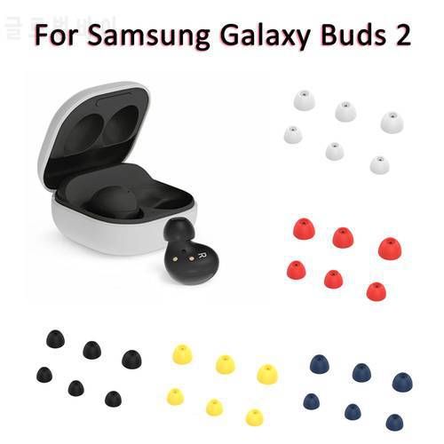 6PCS EarPads For Samsung Galaxy Buds 2 Silicone Earbuds Cover Headphone Cases Anti-Slip Earphone Eartips Headset Accessories