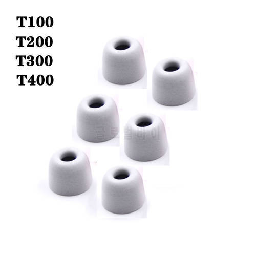 1Pair T100 T200 T300 T400 Noise Isolating Grey Memory Foam Earbuds Soft Replacement In-Ear Earphone Accessories S/M/L New