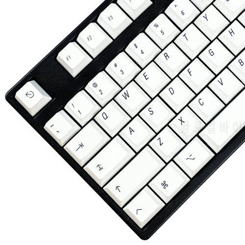YMDK 139 Mac Keycaps Cherry Profile Normcore Style Dye Sub PBT White For 104 TKL 60% 96 84 68 64 MX Switches Keyboard
