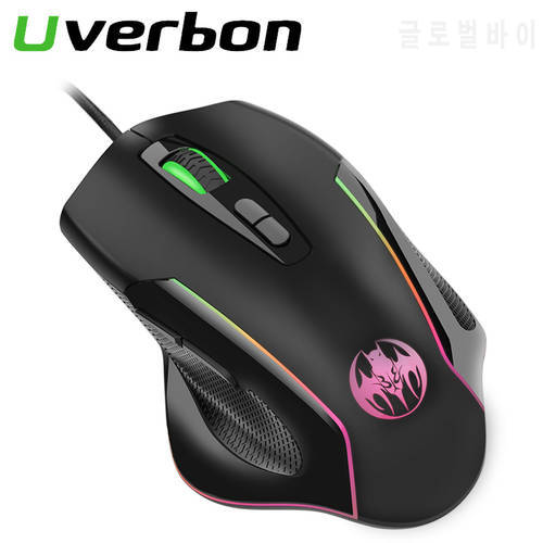 Ergonomic Wired Gaming Mouse 6400 DPI Optical USB Computer Mouse 7 Buttons USB Wired Mice With LED Backlight For PC Laptops