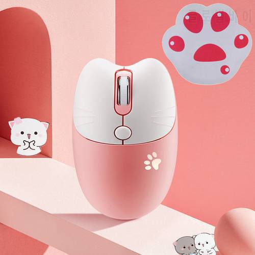 2.4G Wireless Computer Mouse Pink Ergonomic Silent Creative Mause Cute USB 1200 DPI Mice Girl Gift For Laptop PC MAC Computer