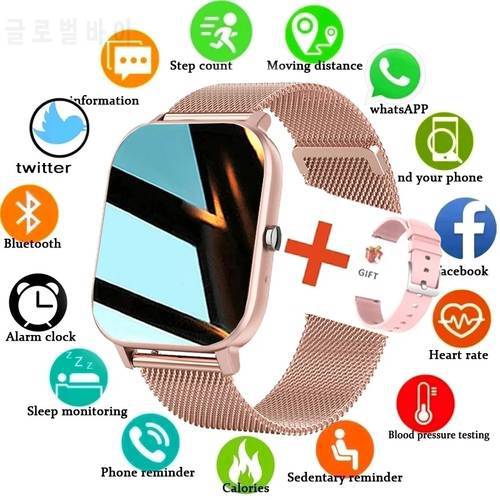 2022 New Bluetooth Answer Call Smart Watch Women Men Full Touch Dial Call Fitness Tracker IP67 Waterproof Smartwatch Woman+Box