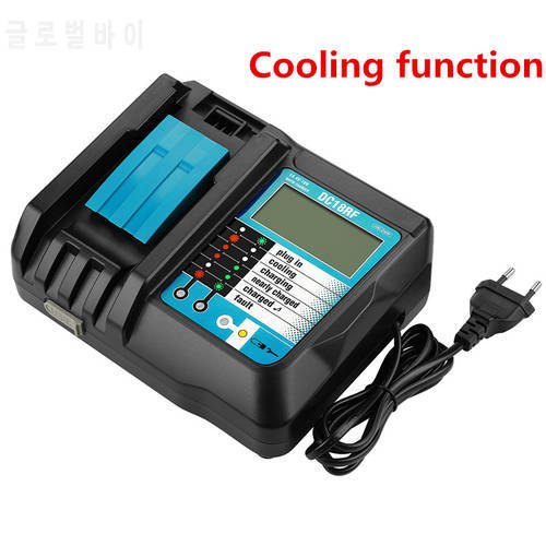 14.4V-18V 3.5A Fast Battery Charger For Makita BL1415, 1420,1830,1840,1850,1860 Power Tool with display screen and USB port