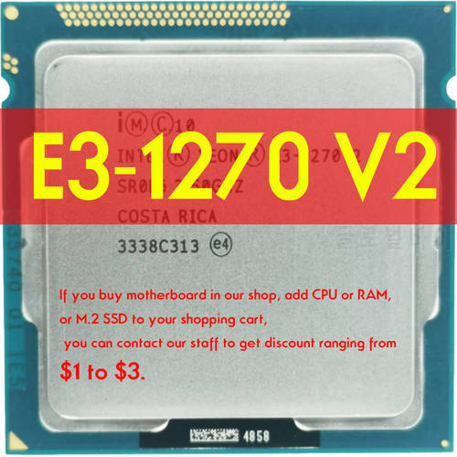 Xeon E3-1270 v2 E3 1270v2 E3 1270 v2 3.5 GHz Quad-Core CPU Processor 8M 69W Atermiter B75 Motherboard For Intel LGA 1155 kit