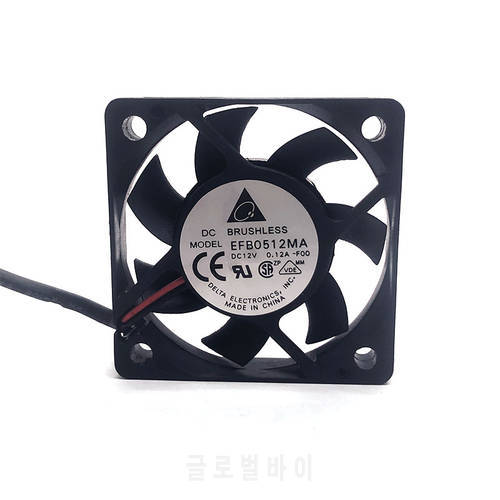 New original EFB0512MA 5010 5cm 12V 0.12A dual ball CPU mute cooling fan