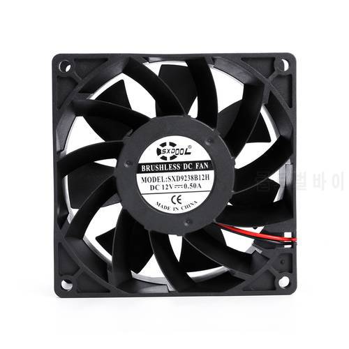 92mm cooling fan 9cm 90mm 92X92X38mm DC12V powerful cooling fan 0.50A 4000RPM 92.3CFM case cabinets chassis cooling fan