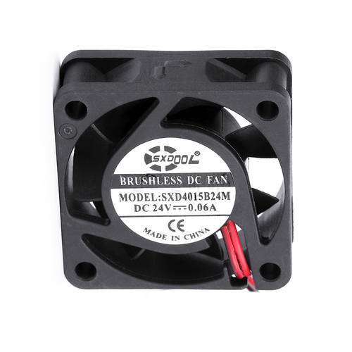 4cm 24V cooling fan 40mm 2pcs SXDOOL 4015 4CM 40mm 24V 2Pin 40x40x15mm Mini Brushless DC Cooling Fans Dual Ball High quality