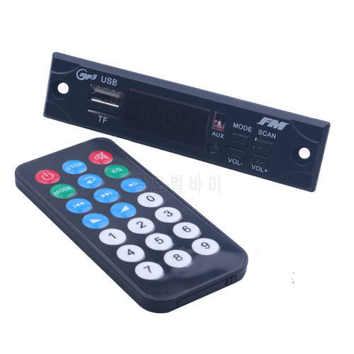 11*2.5cm Car Audio USB TF FM Radio Module Wireless Bluetooth-compatible 12V MP3 WMA Decoder Board MP3 Player Remote Control