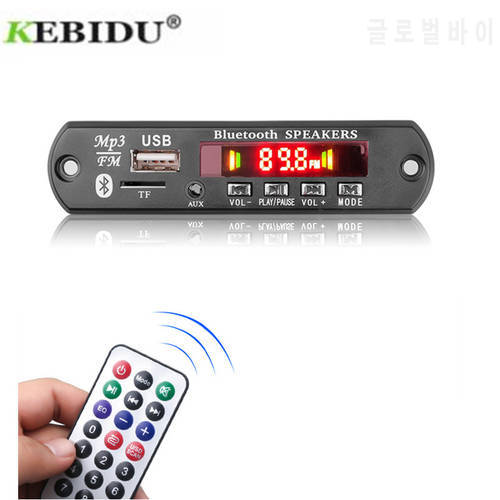 DC 8V-24V 2*60W Amplifier Bluetooth MP3 Decoder Board 120W MP3 Player V5.0 USB Module FM AUX Radio Recording For Speaker