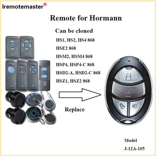 868mhz Remote Control For 4 Buttons Hormann HSM2 HSM4 HSE2 HSE4 868 Garage Door Command Gate Opener