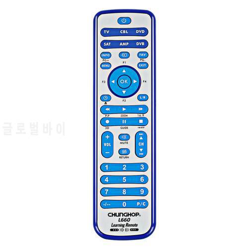Copy Combinational Universal Learning Remote Control For TV/SAT/DVD/CBL/DVB-T/AUX 3D SMART Chunghop L660