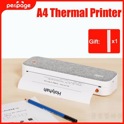 Easy Carry Wireless Portable HD Thermal Peripage A4 Printer Machine for Travel Business Office Work Homework PC Mobile Phone