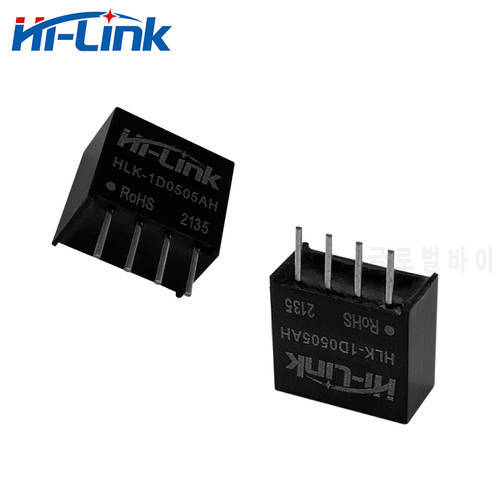 Free Shipping Hi-Link 10pcs 1W 5V 0.2A output dc dc power supplies Input HLK-1D0505AH 89% efficiency isolated dc dc power module