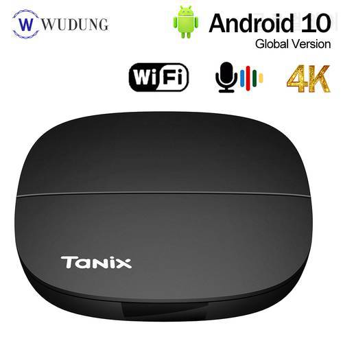4K HD Smart TV Box Tanix A3 Android 10.0 Allwinner H313 H.265 RAM 1G ROM 8G 2.4G Wifi Voice Set top Box TF Card 64G Media Player